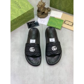 Gucci new casual white letter logo slippers
